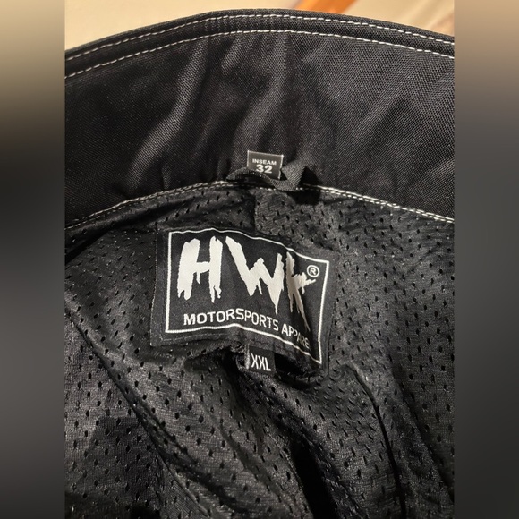 HWK Protective Cordura Motorcycle Pants, Black, Size XXL x 32” - Picture 9 of 13
